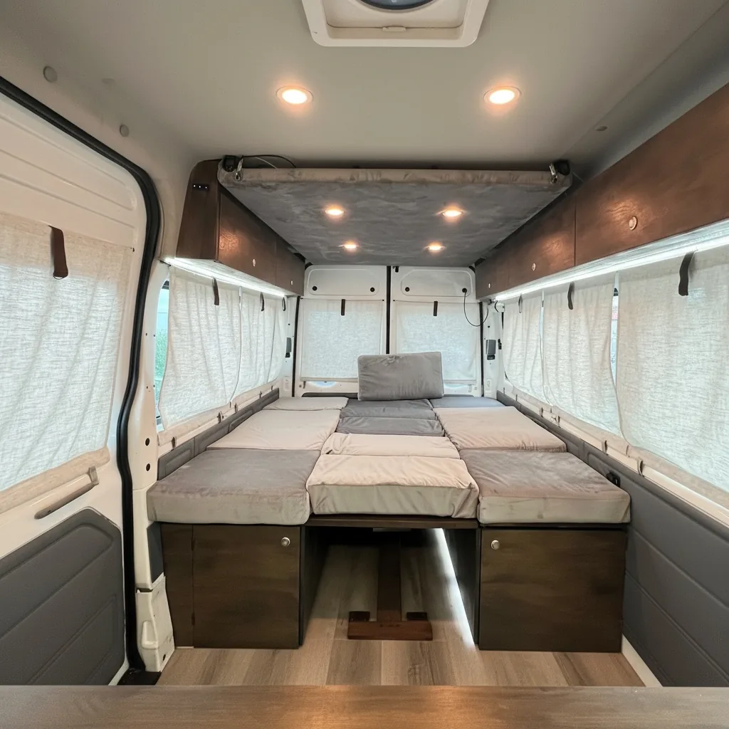 Areeiro campervan bedroom sleeping space