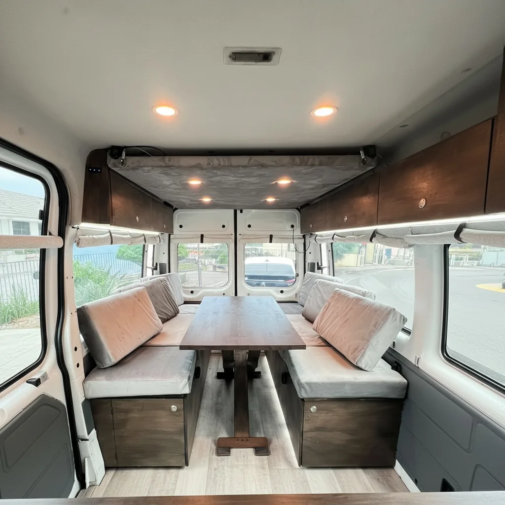 Areeiro campervan dining table seating area