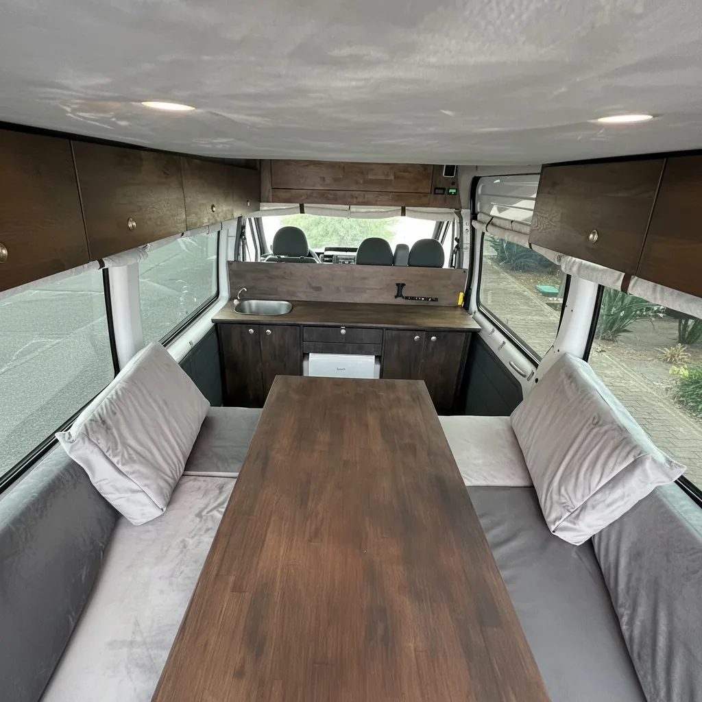 Areeiro campervan interior lounge