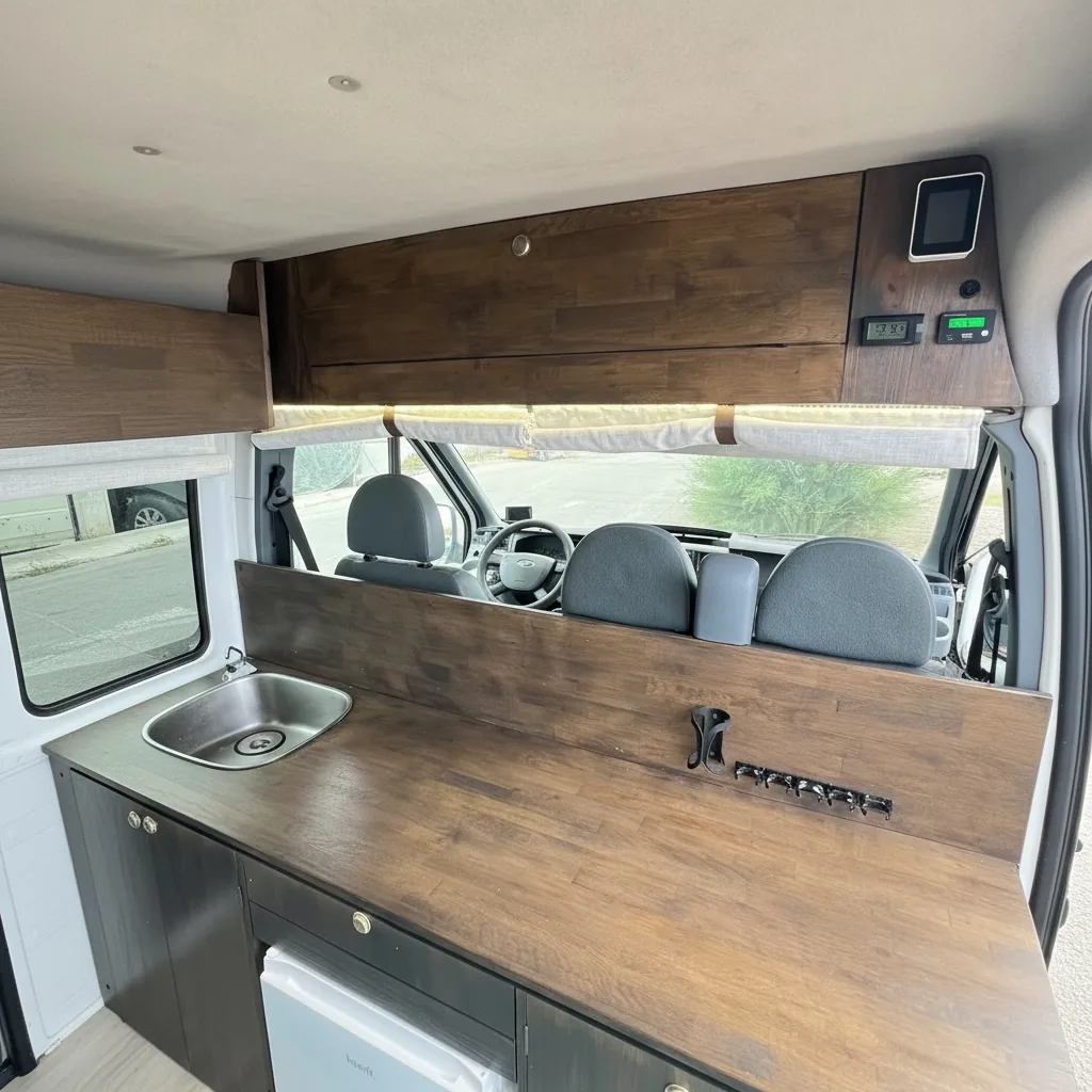 Areeiro campervan kitchen area