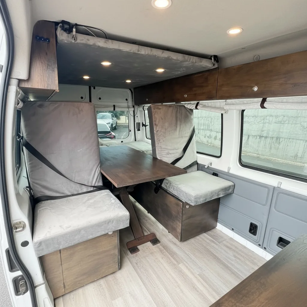 Areeiro campervan kitchen sink storage
