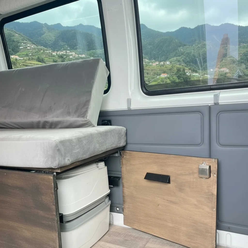 Areeiro campervan interior storage cabinets