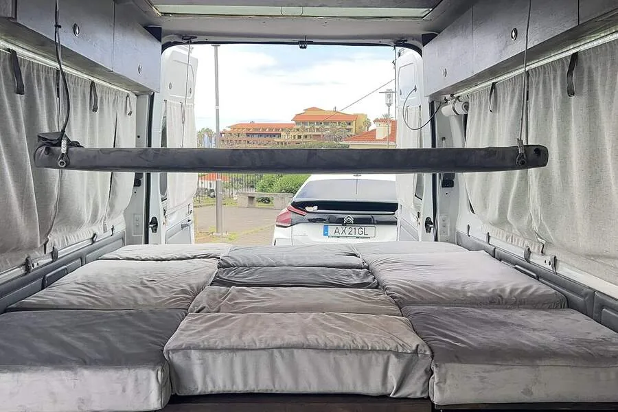 Areeiro campervan beds sleeping area