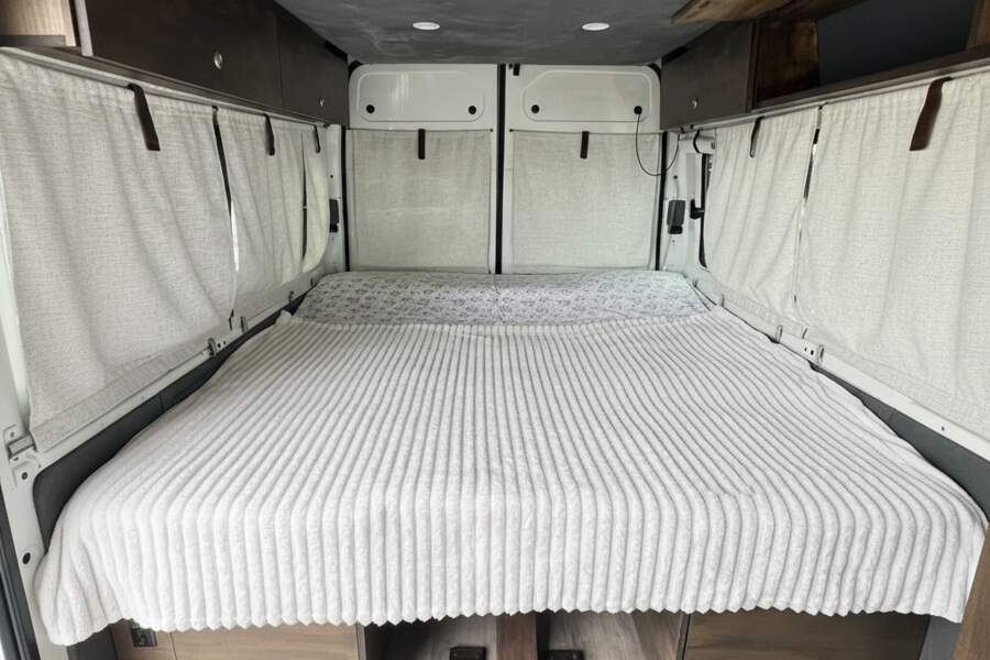 Areeiro campervan interior sleeping area