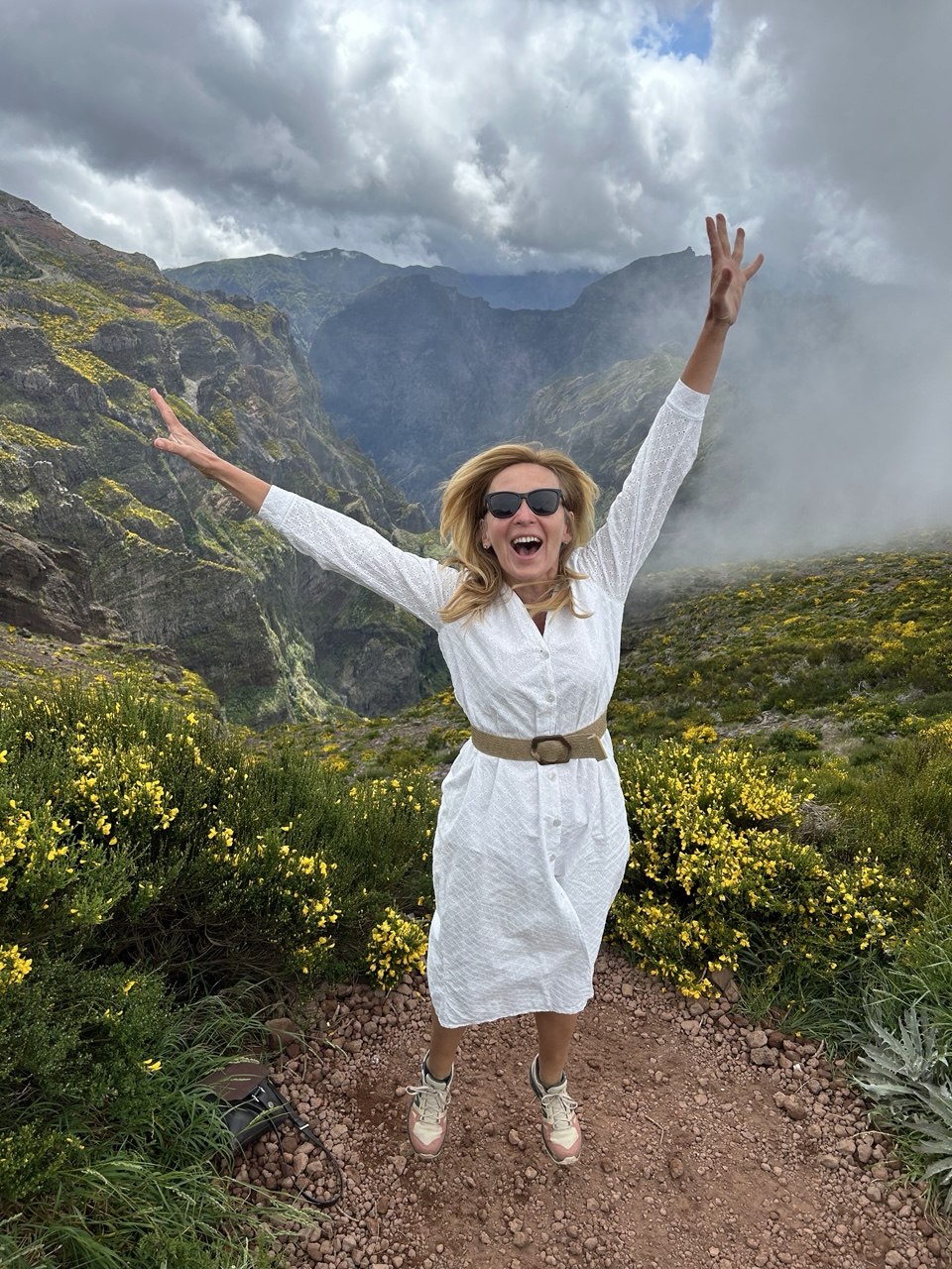 Olena at Pico do Areeiro, Madeira