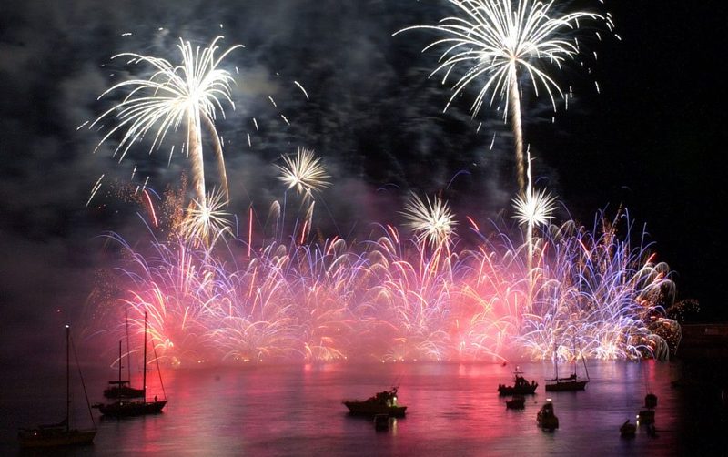 Atlantic Festival fireworks Funchal bay boats June Madeira