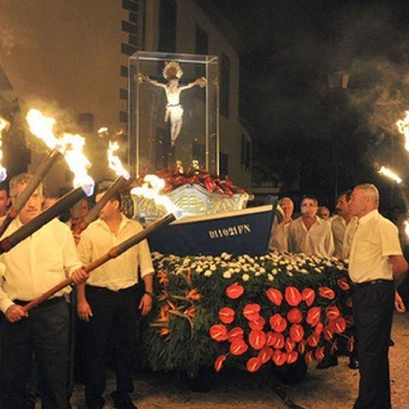Lord of Miracles Festival Machico torch procession night