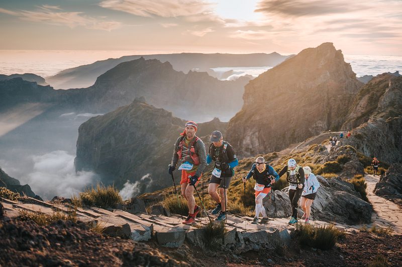MIUT Madeira Island Ultra Trail runners Pico Ruivo mountain sunrise