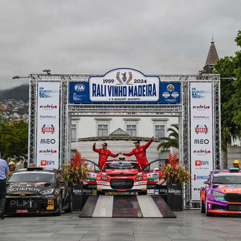 Rali Vinho da Madeira 2024 podium Funchal FIA European Rally Trophy